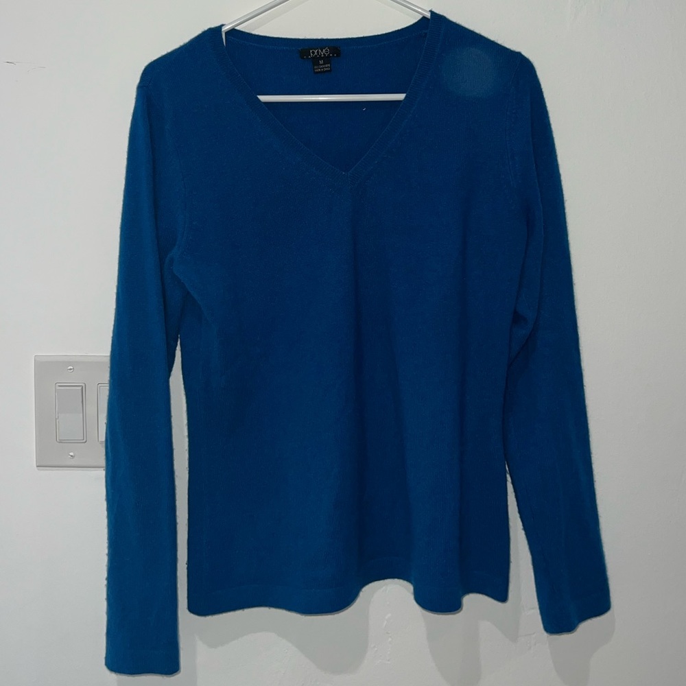 blue cashmere sweater